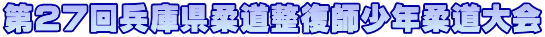 第２７回兵庫県柔道整復師少年柔道大会